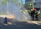 Simulacros de Bomberos Voluntarios en el centro de la ciudad