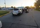 Accidente de tránsito en la rotonda de Urquiza y Cervantes