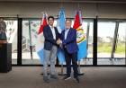 Llaryora recibió al gobernador de Santa Fe, Maximiliano Pullaro