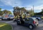 Accidente de tránsito entre auto y bicicleta en barrio Hospital 