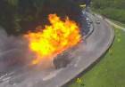 Explosión en Brasil: camión cisterna con etanol se incendia y deja más de 20 vehículos calcinados