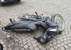 Grave accidente en el centro: una motociclista resultó con fractura de mandíbula 