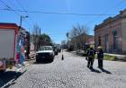 Bomberos voluntarios intervinieron por un escape de gas en la vía pública