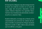 Sportivo Belgrano repudió la agresión sufrida por su Director Deportivo tras el partido ante Guillermo Brown