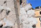 Derrumbe en una torre medieval de Roma dejó un herido grave y un trabajador atrapado