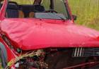 Dos jóvenes de Las Varas accidentados por esquivar un pozo en al RN 158