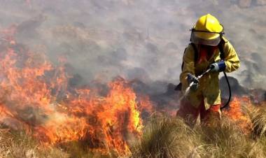 Bomberos combaten el fuego en siete puntos de la provincia