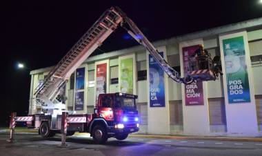 Se llevó a cabo un nuevo simulacro de incendio en UTN FRSF