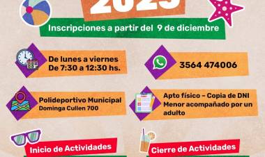 Comienzan las inscripciones para el Plan Municipal de Verano