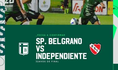 Sportivo Belgrano enfrentará a Independiente de Avellaneda por Copa Argentina 