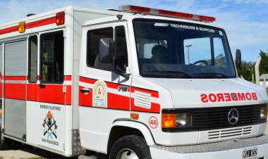 Rescate de una mujer en un domicilio de calle Belgrano y Almafuerte