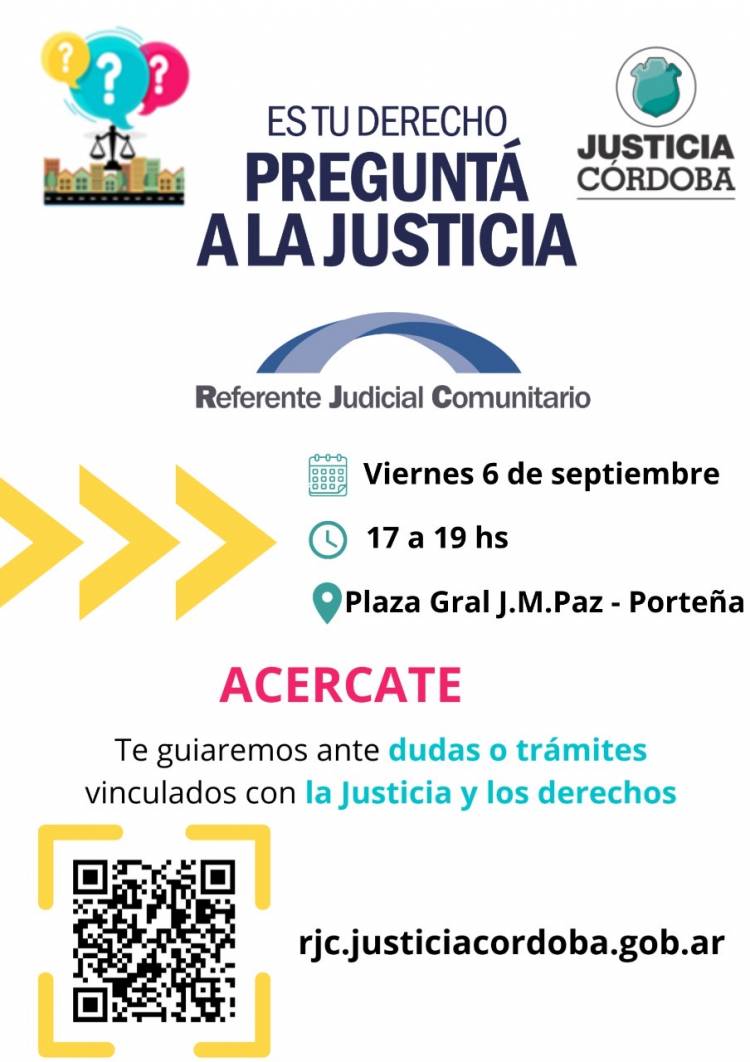 “Es tu derecho, preguntá a la Justicia”: una propuesta del  Poder Judicial de Córdoba