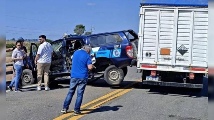 Triple choque sobre Ruta 19 cerca de la Cañada Jeanmaire