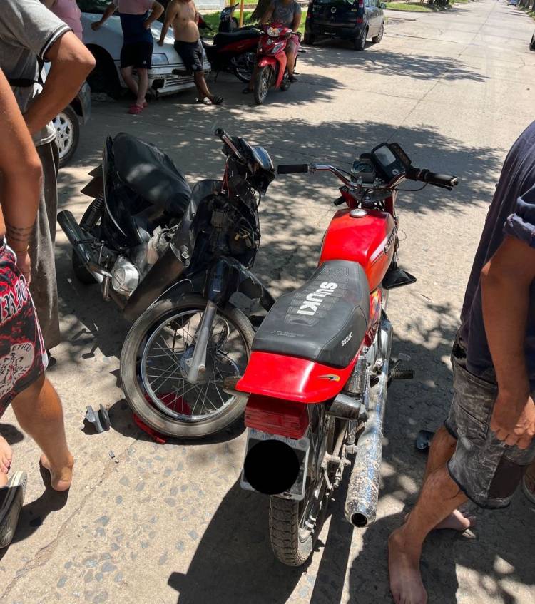 Accidente de tránsito entre motos con heridos en San Francisco