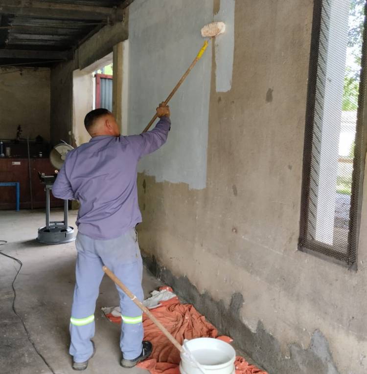 Municipio realiza tareas de mantenimiento en la planta potabilizadora de Amos