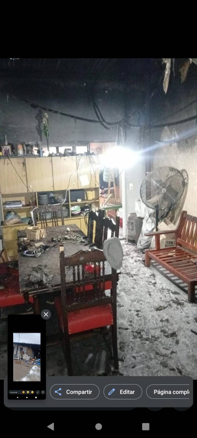 Un incendio destruyó una panadería en Frontera y una familia busca reconstruir su hogar